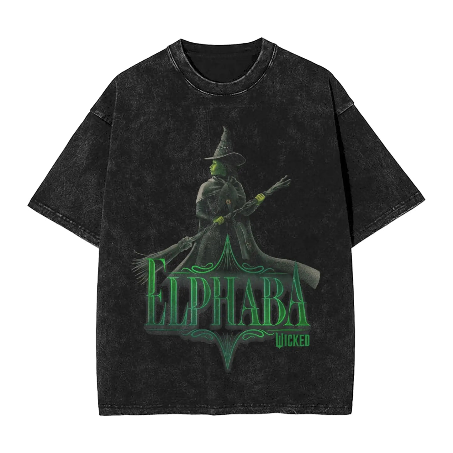 Wicked The Musical Glinda Elphaba For Good T Shirt Washed Short Sleeve T-Shirt Vintage Men Women Streetwear Graphic Printed Tees