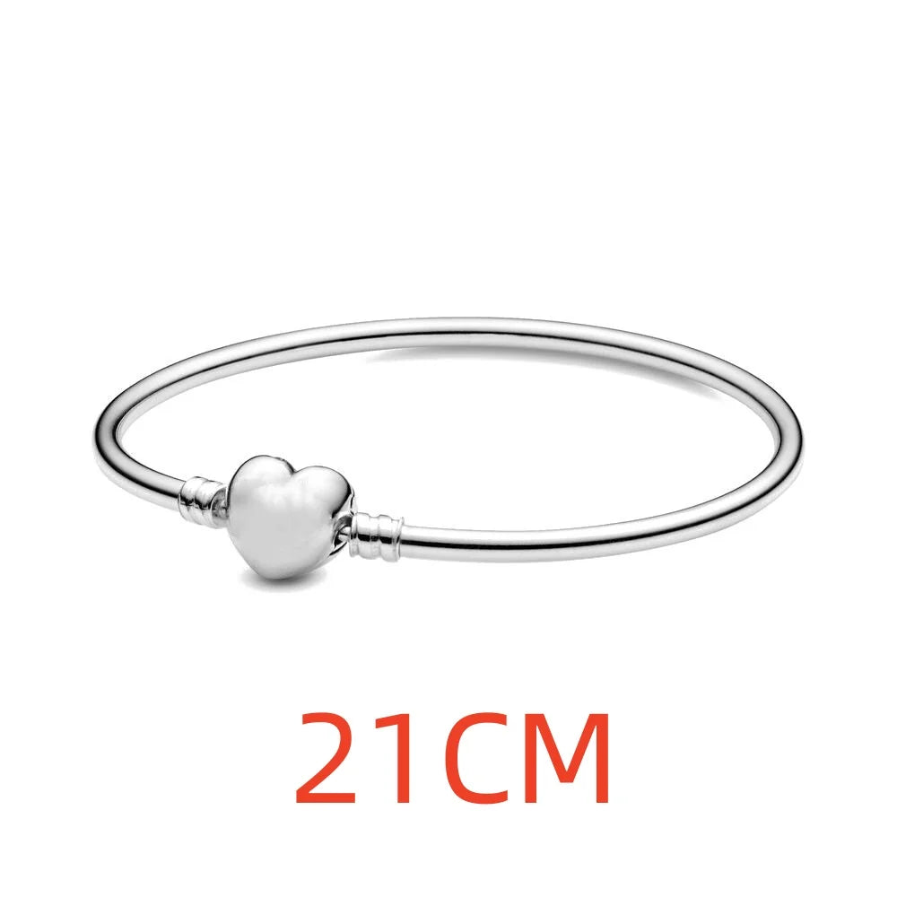2024 925 Silver Plated Valentine's Day gift for lovers Pendant Charms it Original Bracelet For Women DIY Fashion Jewelry Making