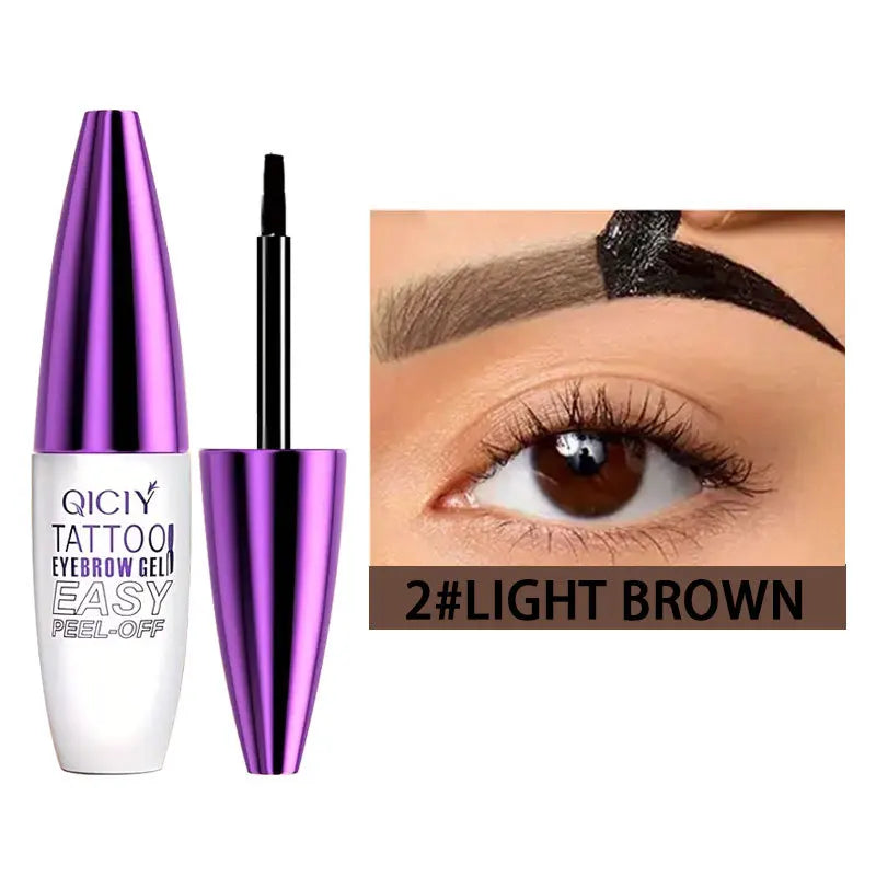 Peel-Off Eyebrow Gel, Long-Lasting Waterproof & Sweatproof, Quick-Dry Tint Gel for Perfect Brows