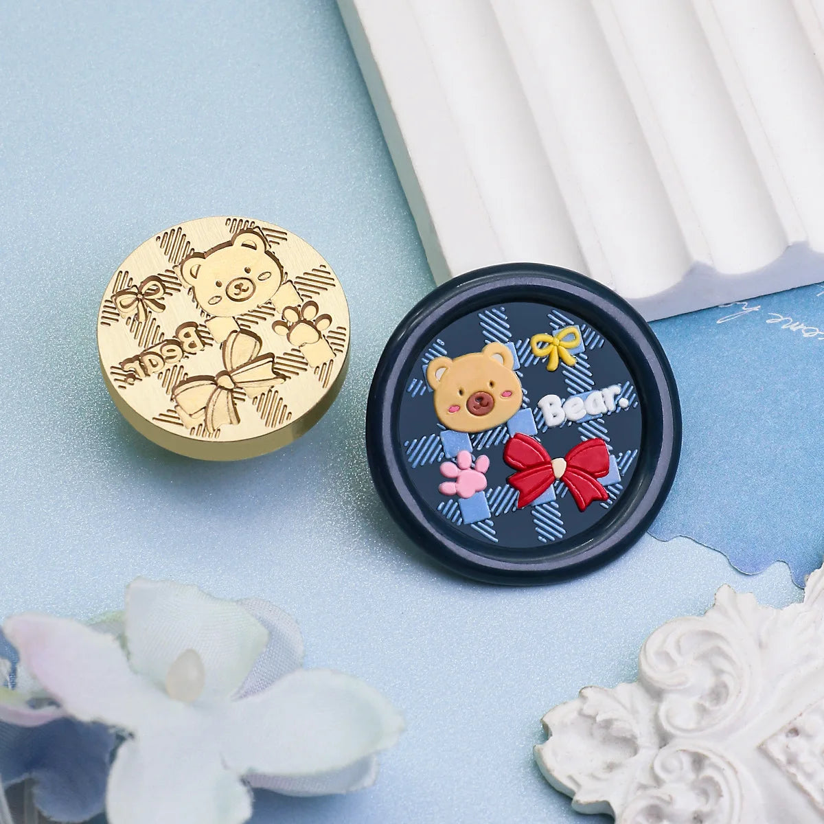 3D Embossed Wax Seal Stamp Bow/Confession/Valentine's Day Animal For A Copper Head Envelopes Wedding Invitations Scrapbooking