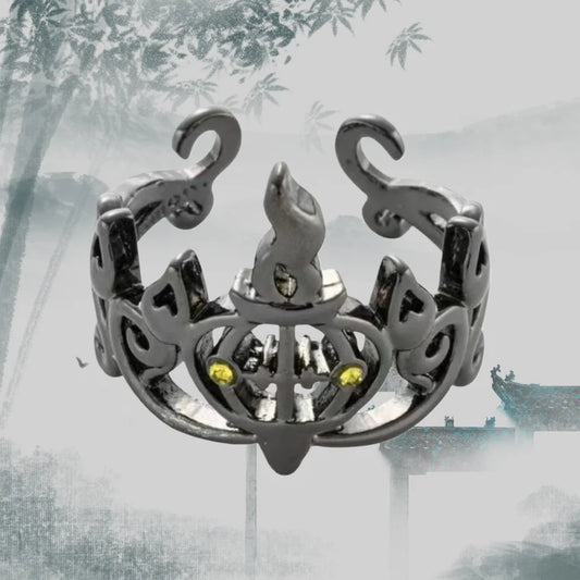 New Pokemon anime peripherals Dratini Gengar 925 silver ring fashionable cartoon accessories niche Christmas gifts for couples