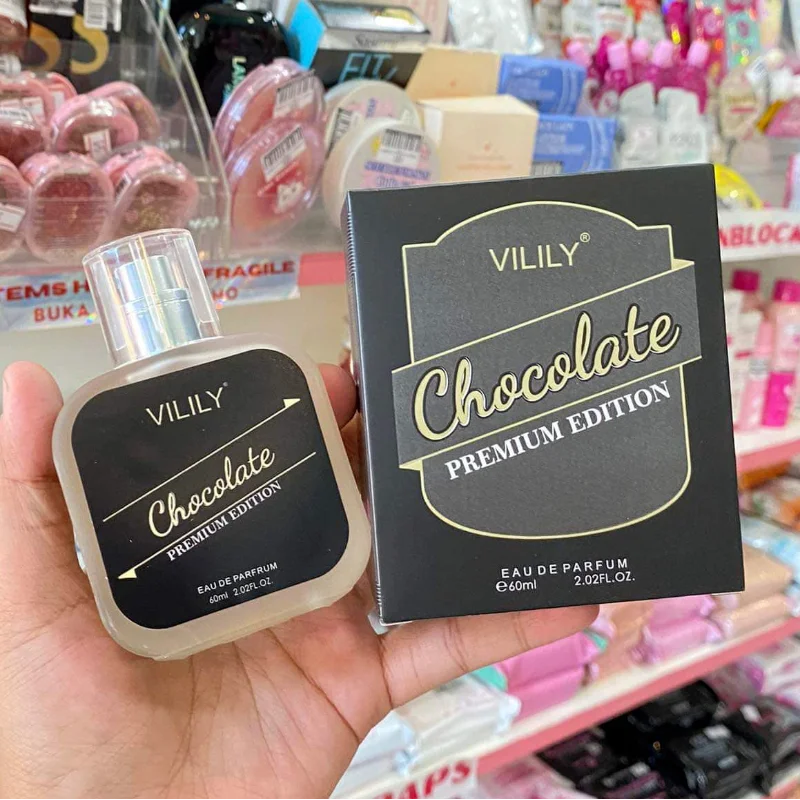 Vilily Men's Gourmet Perfume 60ml Premium Mellow Chocolate Fragrance Charming Coconut Coffee Light Perfume Woody Natural Spray