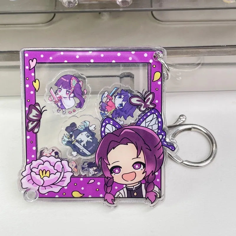 Demon Slayer Kamado Tanjirou Kamado Nezuko Tomioka Giyuu Anime Cartoon Peripherals Shake Pendant Gift Creative Backpack Keychain