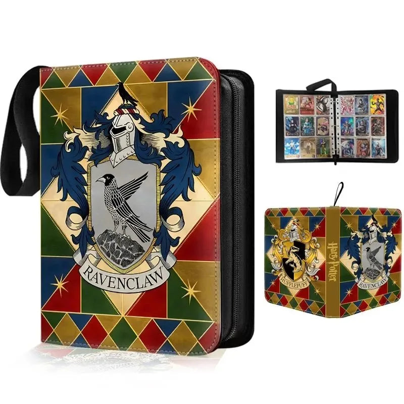 Harry Potter Card Book  Binder Album Holder Collcetion Card 900pcs Card Holder 9 Grid PU Gold Stamping Folder Toy Gift