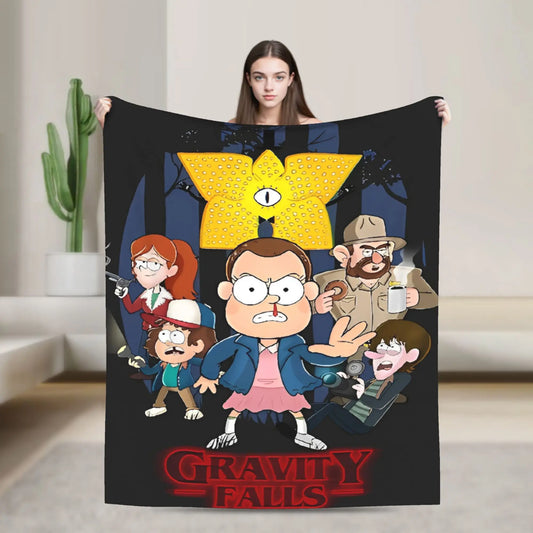 Stranger Gravity Falls Blanket  Plush Funny Warm Throw Blankets for Home Restaurant Autumn/Winter