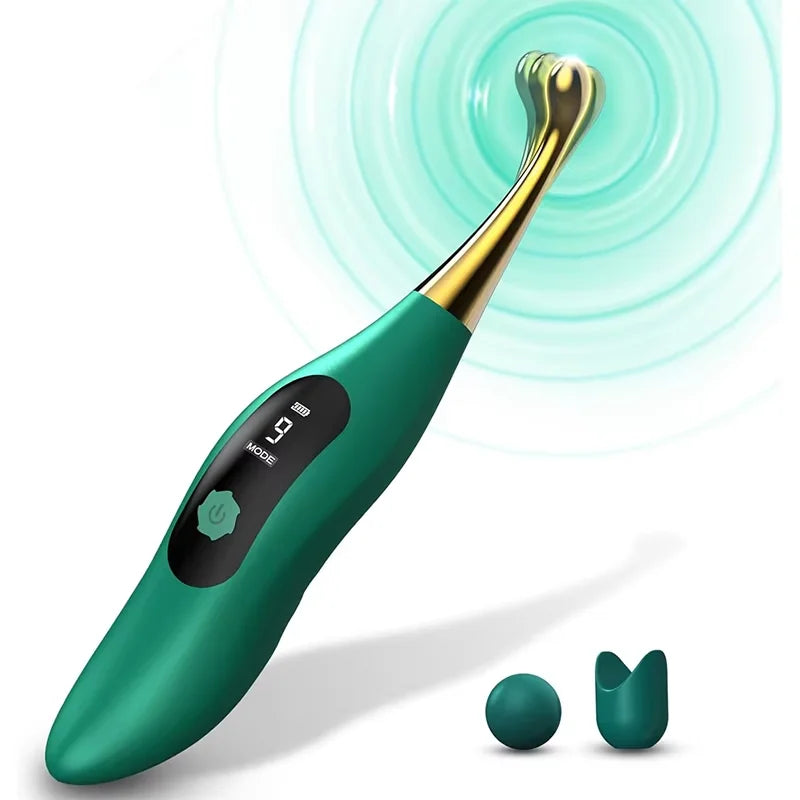 Clitoral Vibrator 9 Frequency Vibrators Modes G-Spot Vagina Nipple Stimulation LCD Screen Display Female Stimulation Orgasm