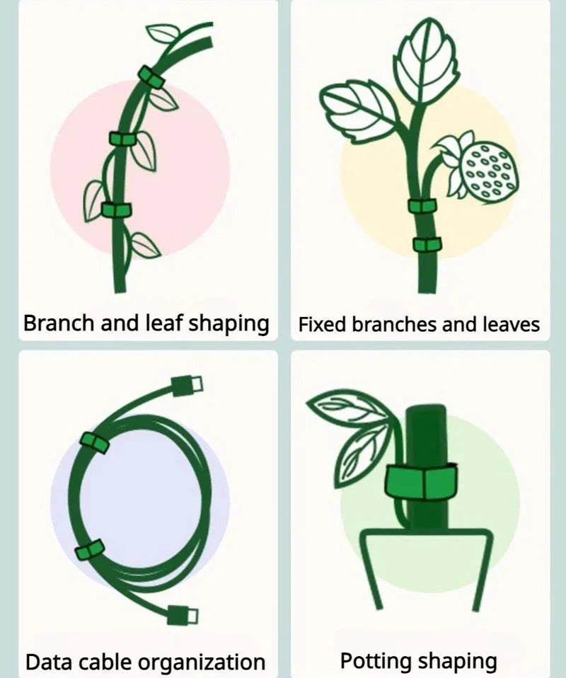 Reusable Plant Support Hook-and-loop Fastener Garden Accessories Garden Tape Nylon Cable Tie for Plants Flowers Growing Climbing