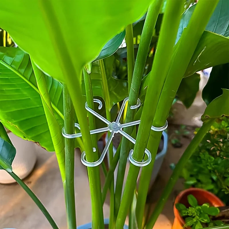 4pcs  Plant Anti-Toppling Support Pole Green Plant Fixator Flower Hydroponic Folding Fixed Support
