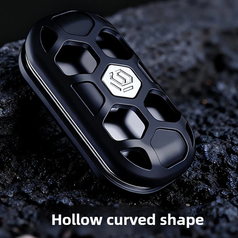 YIJOO EDC Hollow Metal Mechanical Egg 2.0 Dense Segment Fingertip Card Pushing Decompression Toy