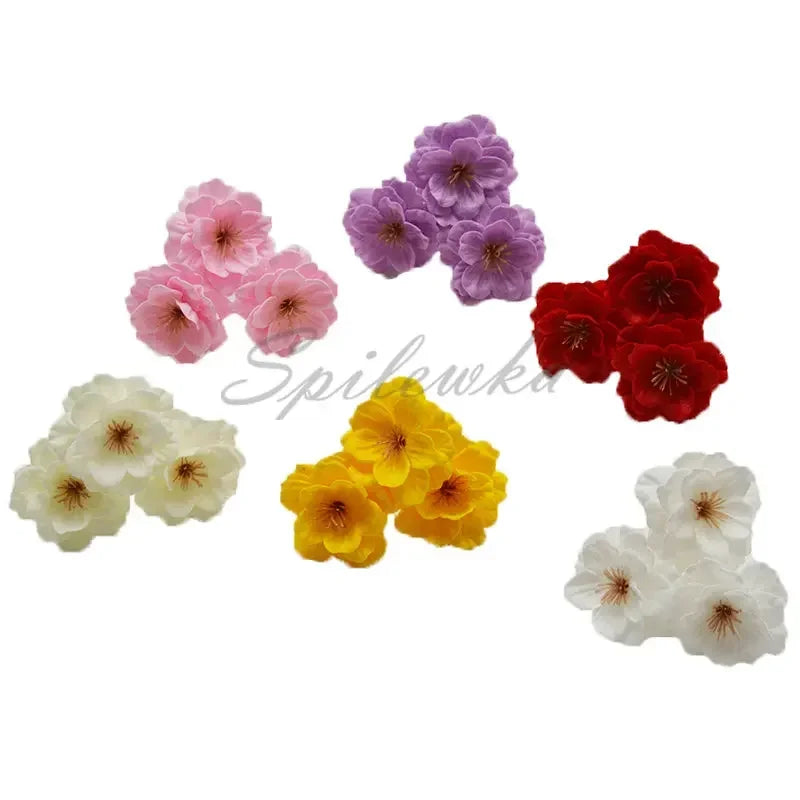 Romantic Cherry Blossom Artificial Flowers for Wedding DIY Decoration 25pcs/lot