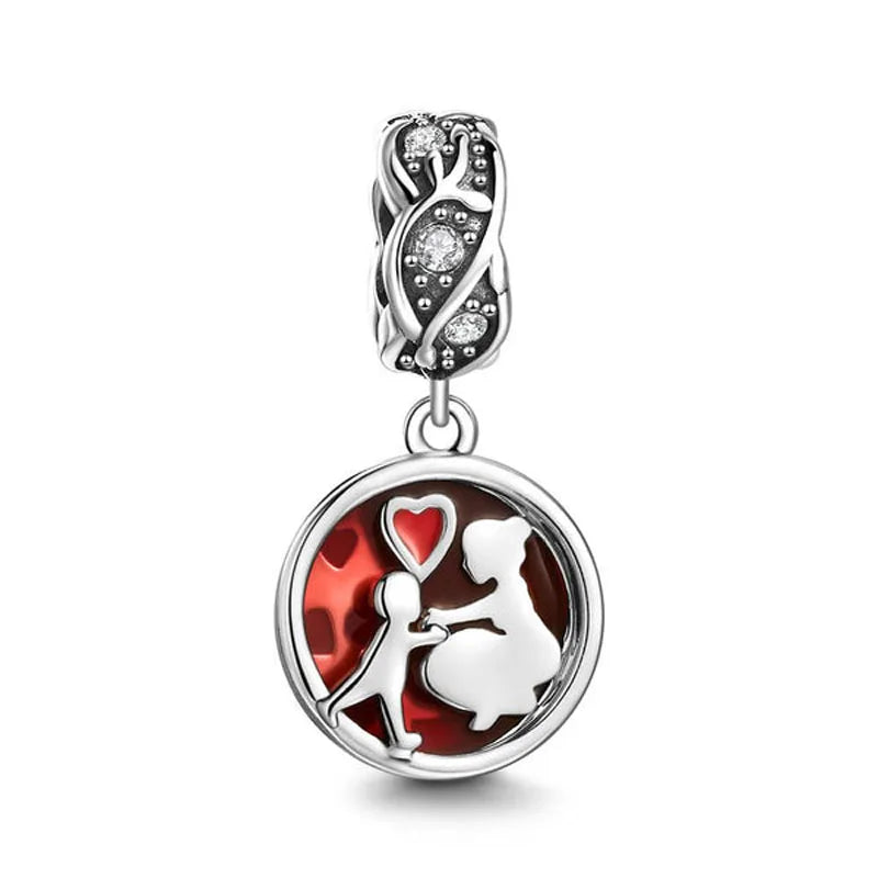 2024 925 Silver Plated Valentine's Day gift for lovers Pendant Charms it Original Bracelet For Women DIY Fashion Jewelry Making