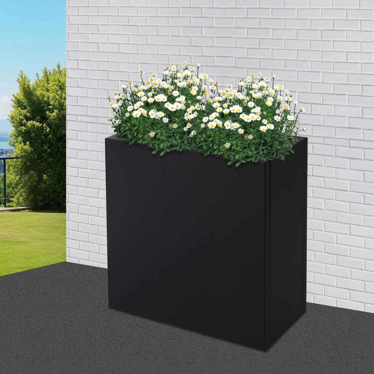 Flowers Planter Box Rectangular Flower Pot Box, Plants Planter-Box for Gardens, Halls, Patios 52.07*25.4*55.88cm/20.5*10*22in