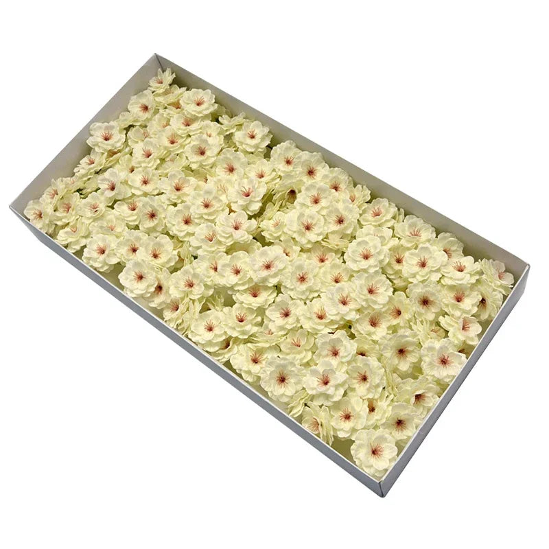 Romantic Cherry Blossom Artificial Flowers for Wedding DIY Decoration 25pcs/lot