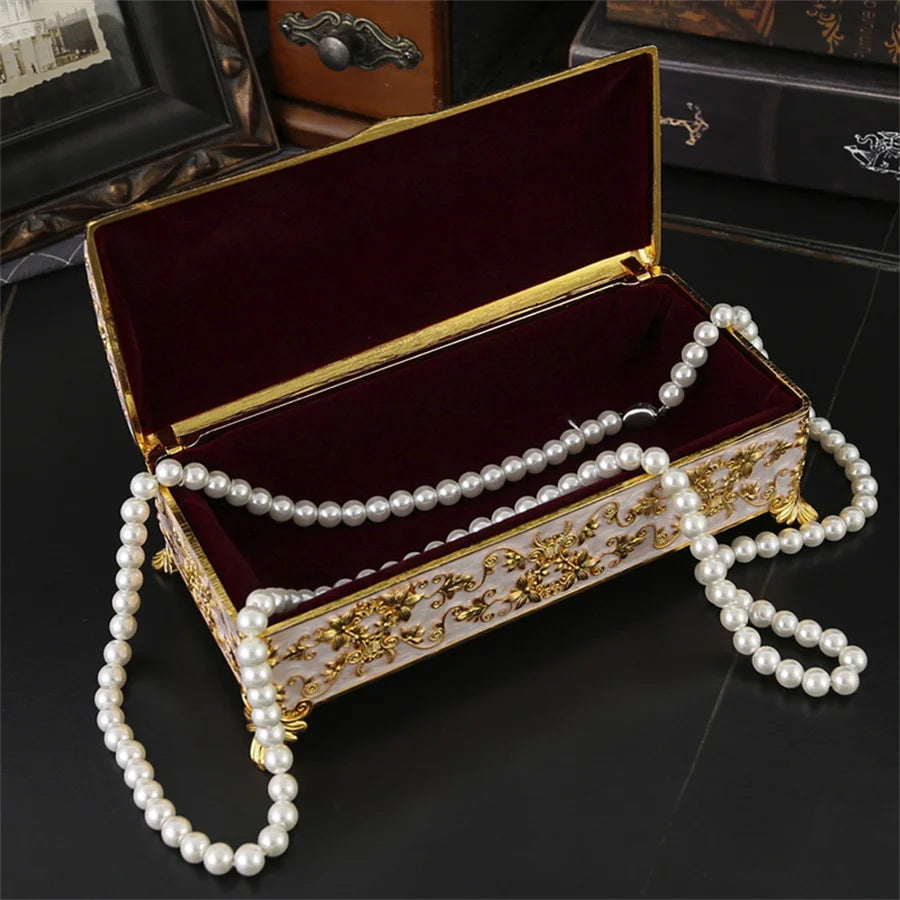 1 large European jewelry box, necklace, earrings, rings, cosmetics storage, table decoration, birthday, Valentine's Day gift.