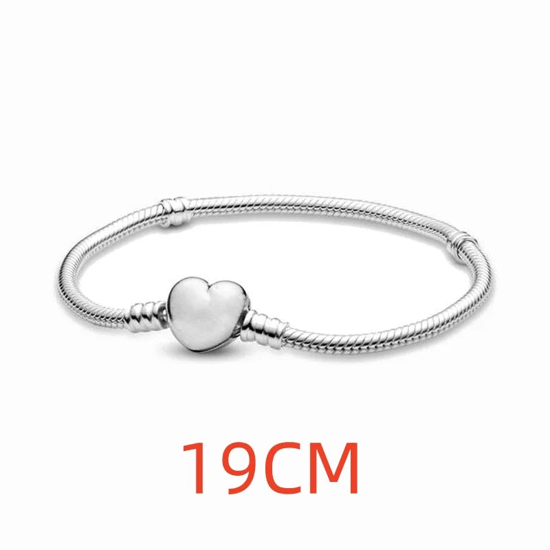 2024 925 Silver Plated Valentine's Day gift for lovers Pendant Charms it Original Bracelet For Women DIY Fashion Jewelry Making