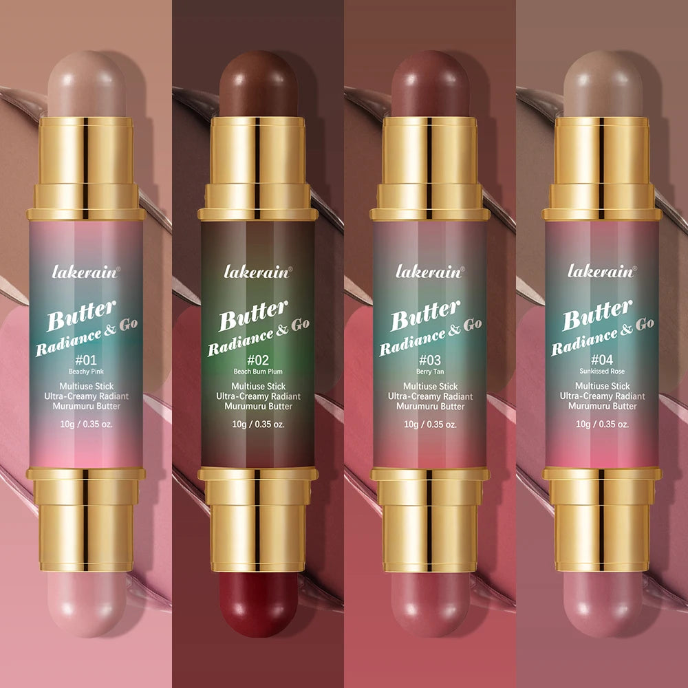 Physicians Butter Glow And Go Multiuse Stick Double Headed Bronzer Blush For Cheeks Eyes Lips Long Lasting Matte Glow Makeup