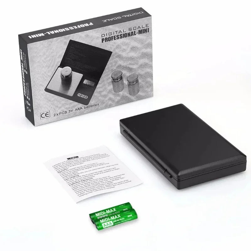 0.01g Jewelry Mini Stainless Steel Electronic Scale Digital Pocket Scale Gold Gram Balance Weight Scale Portable Pocket Scale