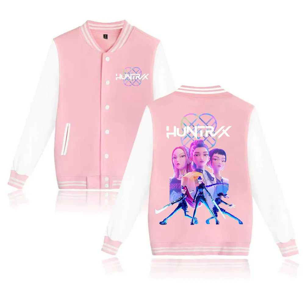 2025 Kpop Demon Hunters Baseball Uniform Jacket New Movie Merch Baseball Jackets Coat