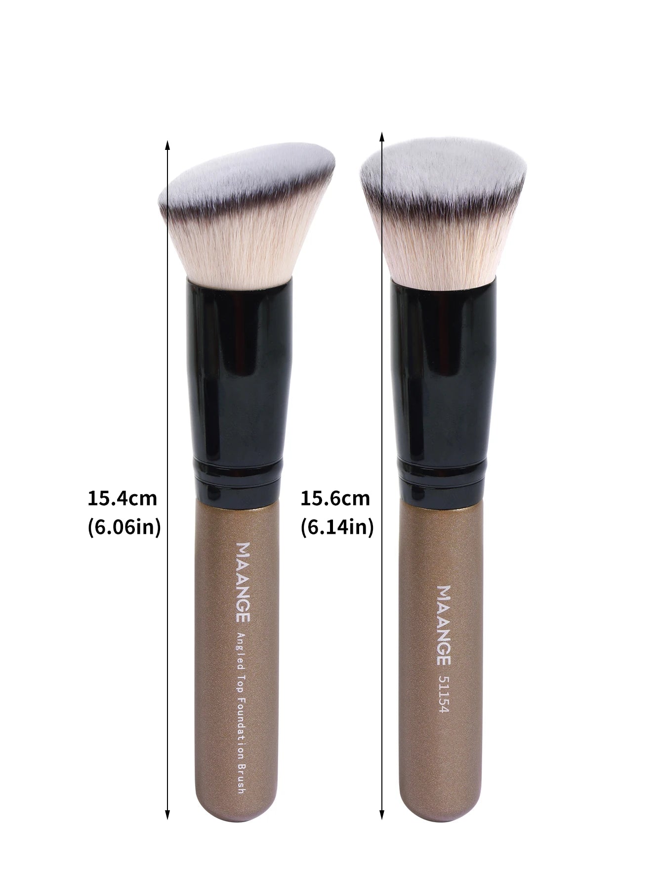 MAANGE 2pcs Foundation Makeup Brushes Paper Box Flat Head Oblique Head Makeup Brush Powder Blusher Portable Soft Brushes Makeup