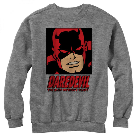Marvel Authorizes The Fearless Daredevil Round-neck Sweatshirt with Same Print for Both Men and Women A Superhero Item Cotton