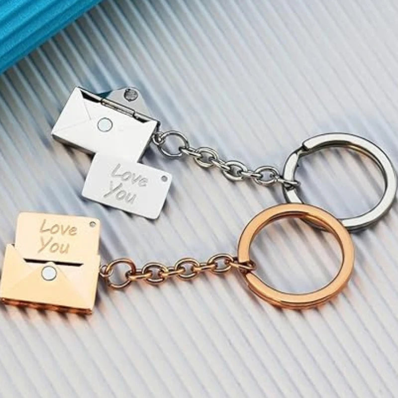 Love Letter Envelope Keychain Cartoon Heart To Puzzle Couple Mini Drawing Board Valentine's Day A Pair Customized Pendant Gifts