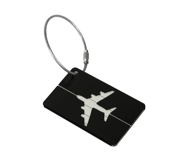 Premium Aluminum Travel Luggage Tag Durable Luggage Identification with Business Card Holder Fashion Tag Travel Accessories