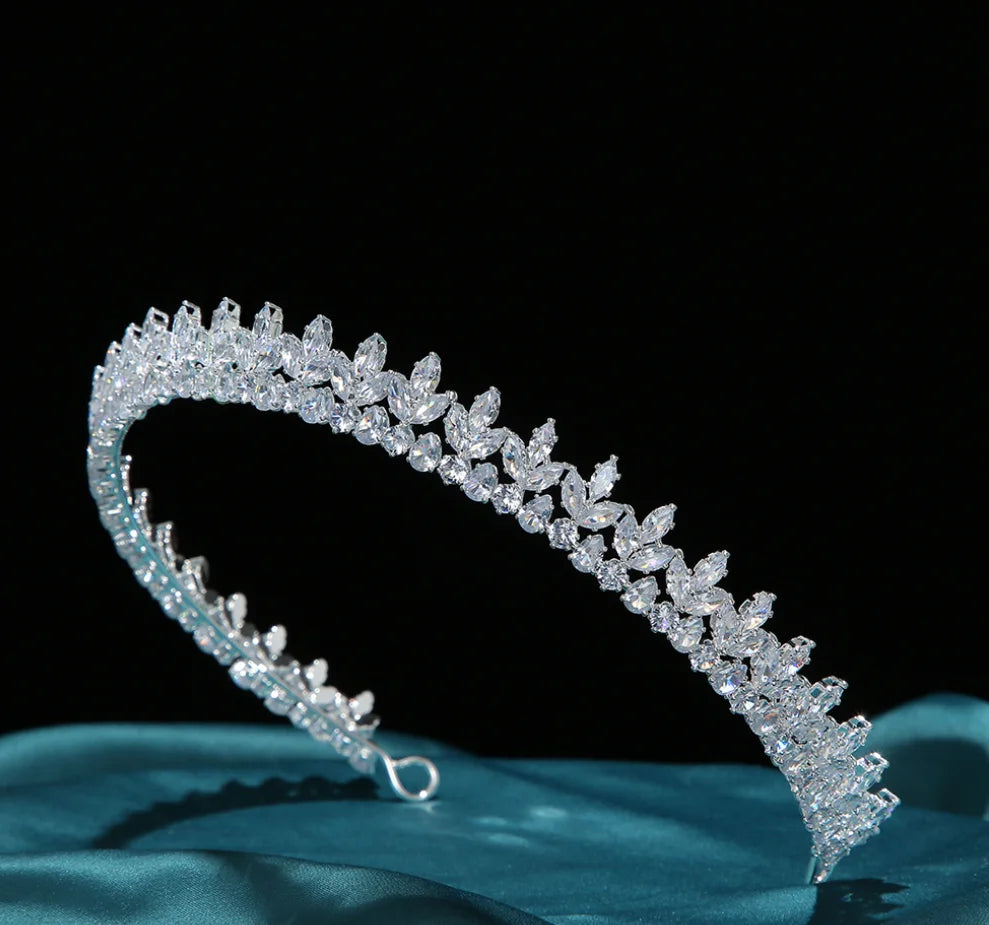 Princess Bridal Tiaras Crowns For Wedding Headdress Zirconia Crystal Tiara For Women Birthday Party Prom Hair Jewelry Headbands