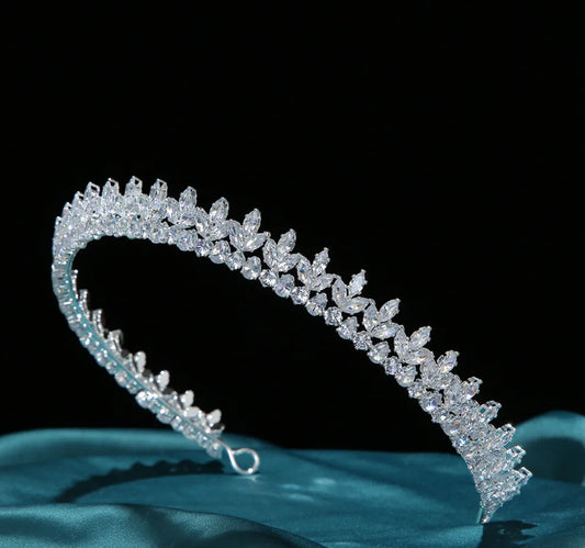 Princess Bridal Tiaras Crowns For Wedding Headdress Zirconia Crystal Tiara For Women Birthday Party Prom Hair Jewelry Headbands
