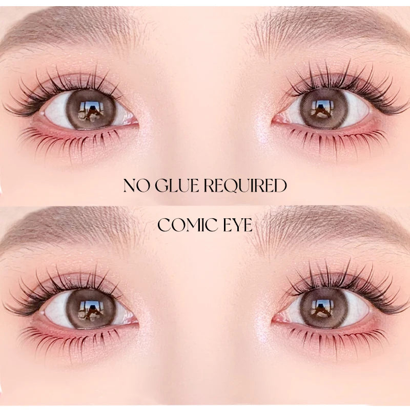 80 Clusters Reusable False Lashes Self-Adhesive No Glue Individual Soft Lashes for Natural Volume Look Makeup Girls