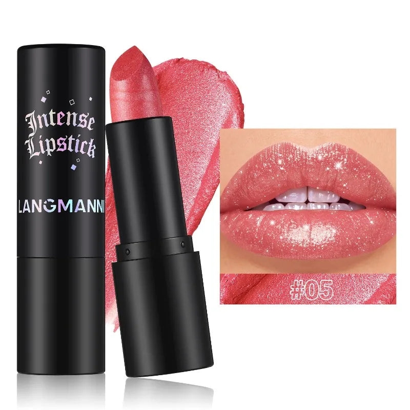 Diamond Glitter Lipstick Moisturizing Lasting Pink Sparkling Waterproof Lip Gloss Metallic Sexy Lipstick Lip Tint Lips Makeup
