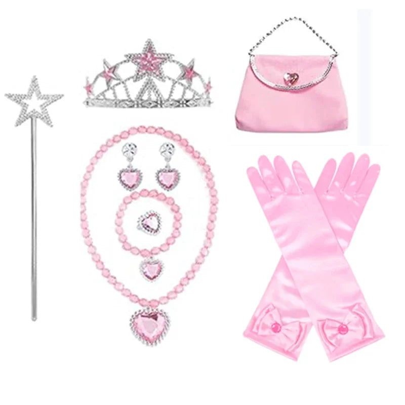 Glinda Same Evening Gown Witch Cosplay Costumes Carnival Girls Party Dresses With Accessory Children's Princess Birthday Dress