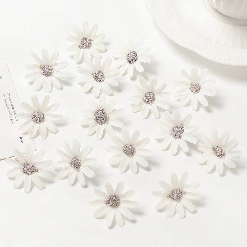 30/50Pieces 3cm Silk Rose Artificial Flowers Heads Fake Flowers for Home Decor Room Wedding Decoration DIY Garland Accessories