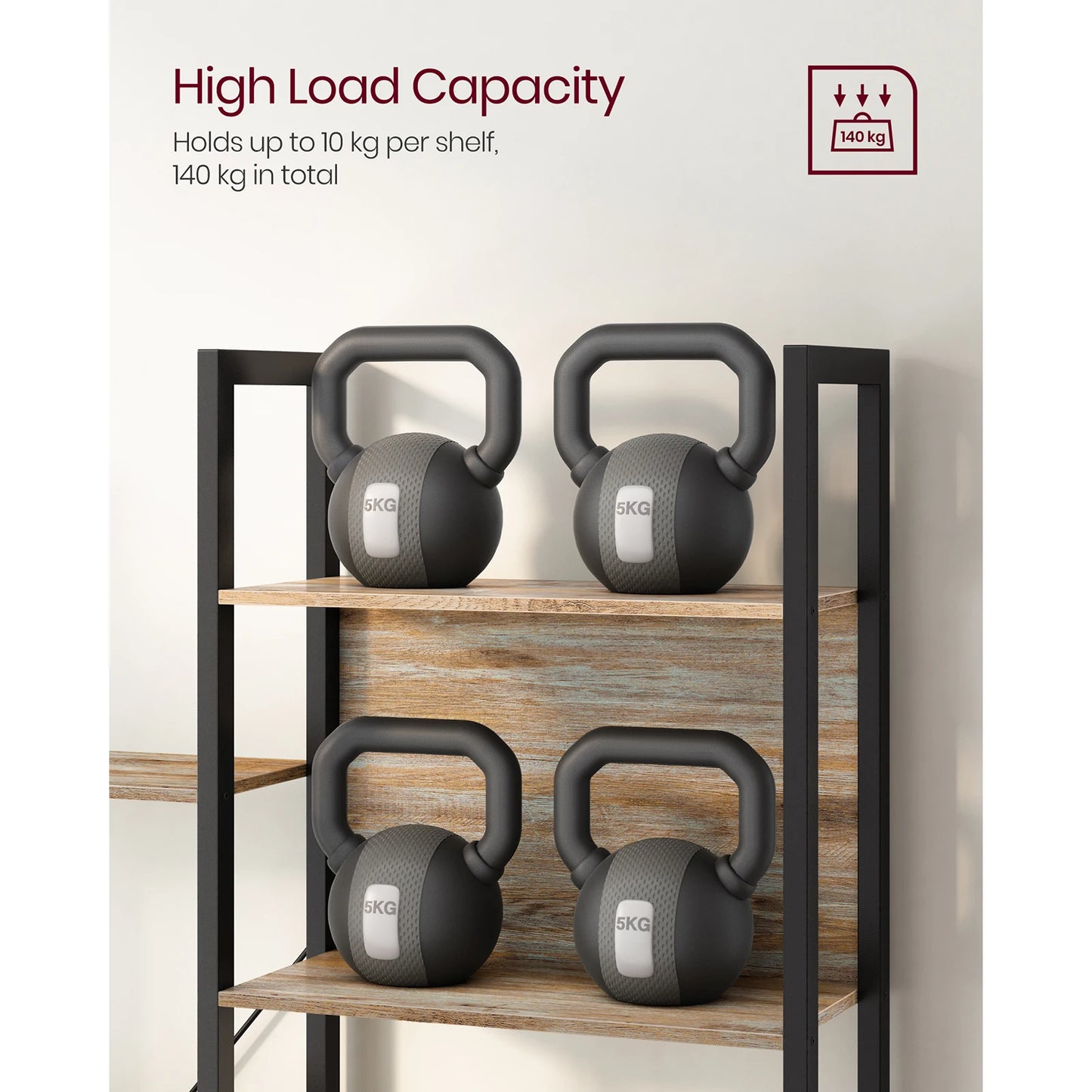 VASAGLE Bookcase, Bookshelf with 14 Shelves, Metal Frame, Shelf Unit for Living Room, Home Office, 24 x 158 x 166 cm