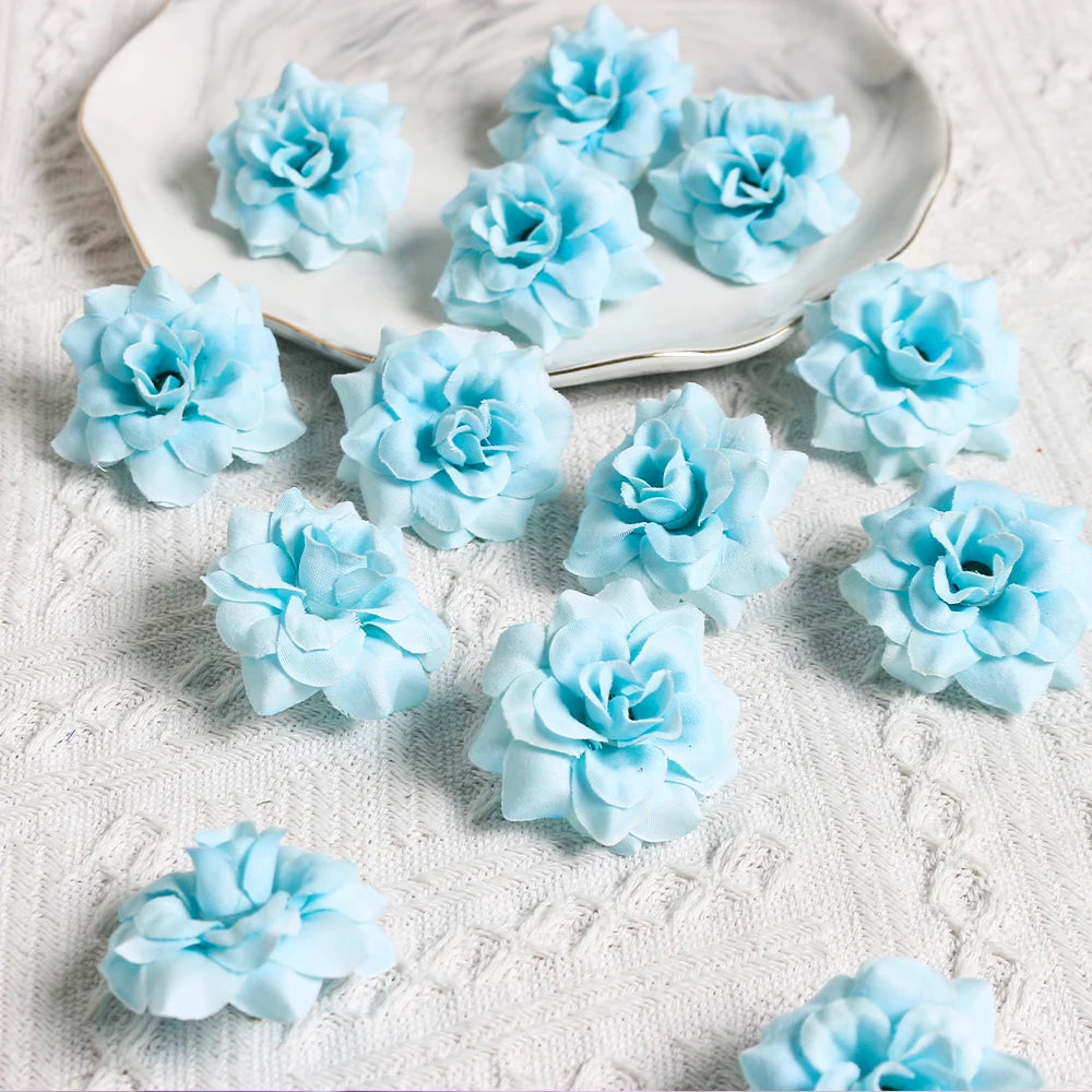 10/20Pcs Artificial Flowers Rose Head Silk Fake Flowers For Home Decor Garden Party Wedding Decoration Craft Wreath Accessories