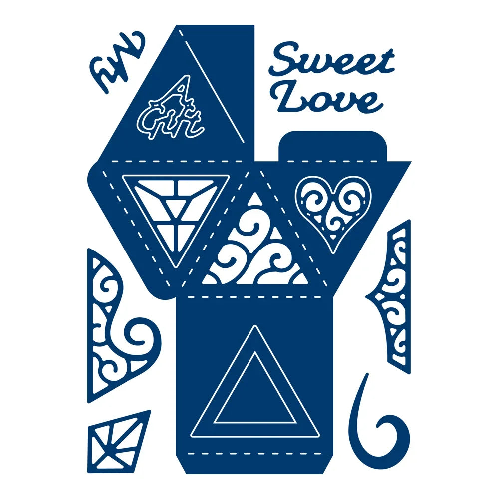 Hollowed Out Tattered Lace Hollow Love Mother's Day and Valentine's Day Metal Cutting Dies Scrapbooking Card Craft No Stamps