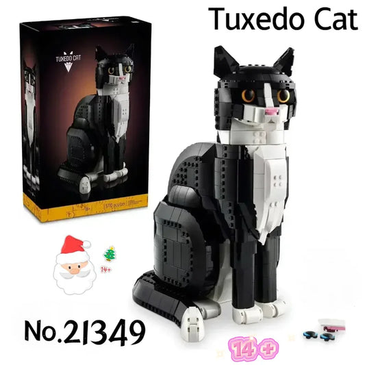 1710pcs  Hot Toy Ideas Cute Cartoon Cat Tuxedo Cat 21349 Building Blocks Assemble Puzzle Model For Birthday Christmas Gift