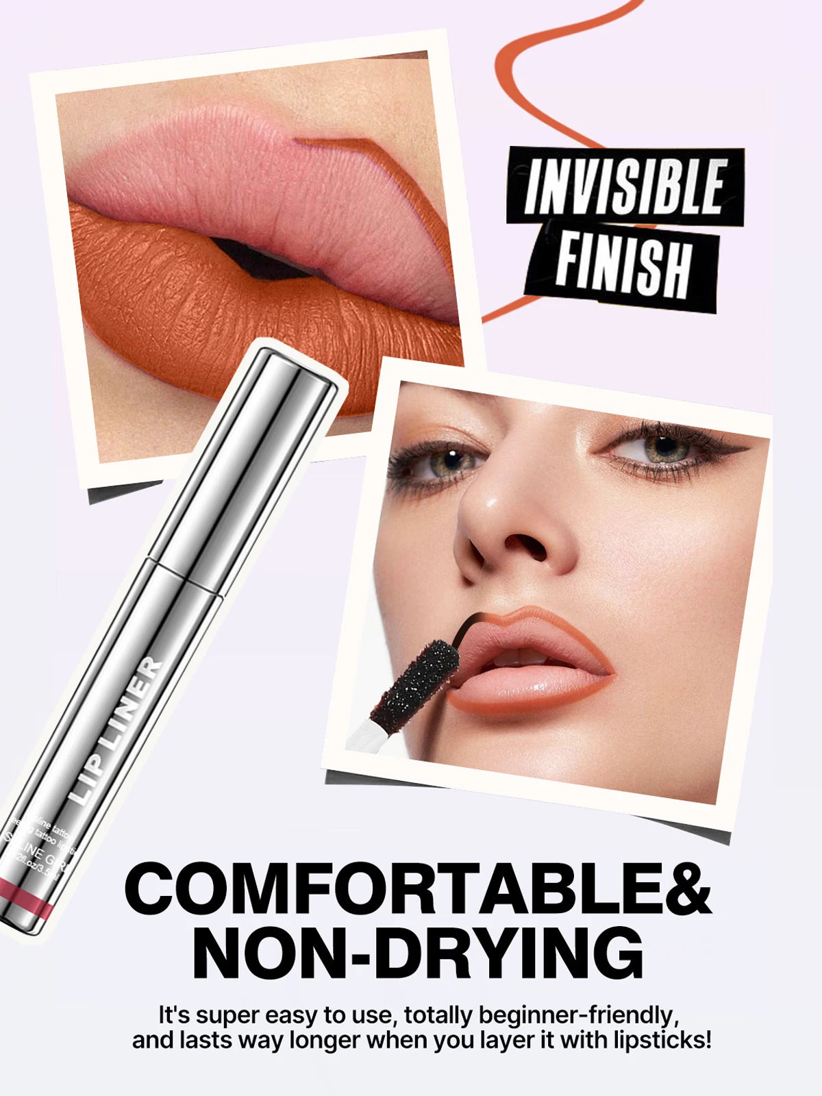 Waterproof Lip Liner Peel Off Tattoo Lipgloss Waterproof Long Lasting Matte Lip Tint Brown Contour Tear-off Lips Stain Cosmetic