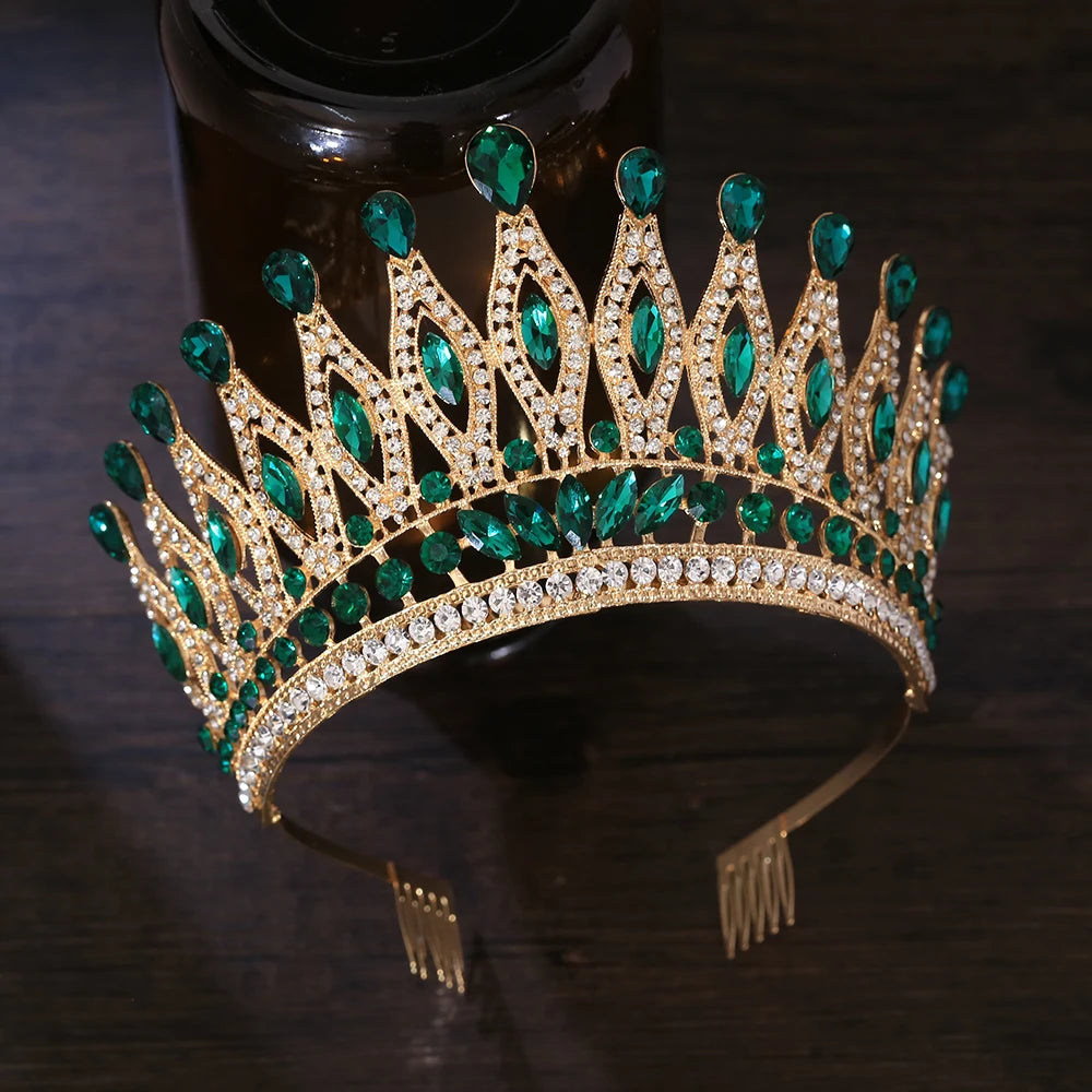 Tiara Crown for Women Girls, Wedding Tiara for Bride, Princess Hair Accessories for Birthday Prom Party Quinceanera