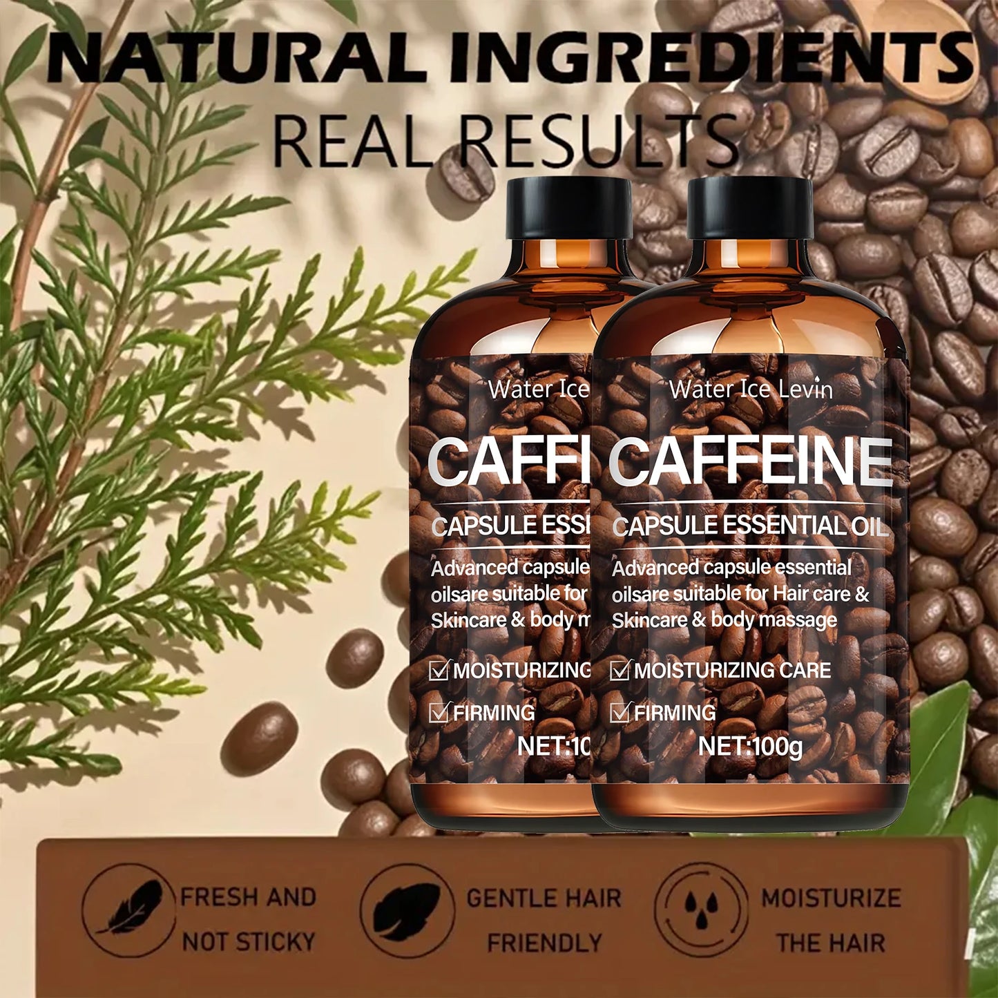 Hair Oil,High Concentration Caffeine Hair Essence,Activate Follicles,Strengthen Roots,Naturally Nourish Dry Hair,Soft Lasting Shine