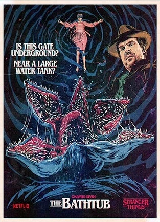 1PCS S-StrangerThings 5 Theme Frameless Canvas Core Print - HD Poster Decor Home Decor Living Room Bedroom Movie Peripheral