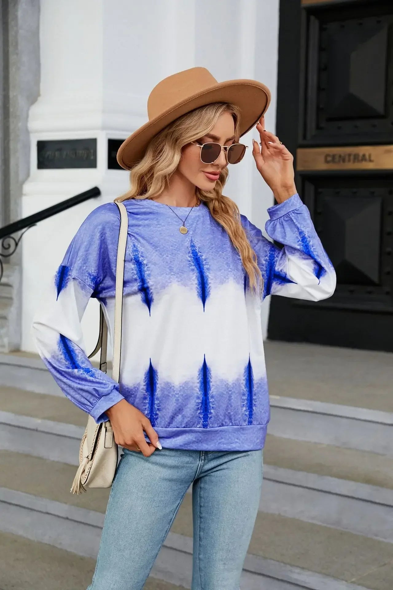 Pop Spring Women's Fashion Gradient Hoodies Sweatshirts Long Sleeve O-Neck Hoodies Print Oversized Pullovers Women Y2k Streetwea