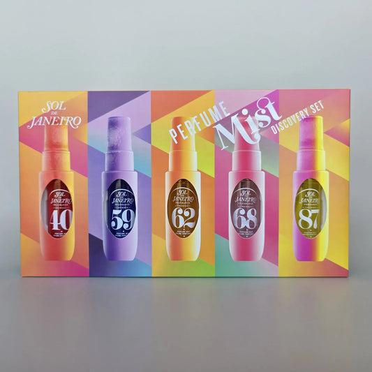 Brazilian Inspired Summer Scent Perfume Set 5 Piece Gift Set Tropical Beach Vacation Long Lasting Body Mist & Oil Mist