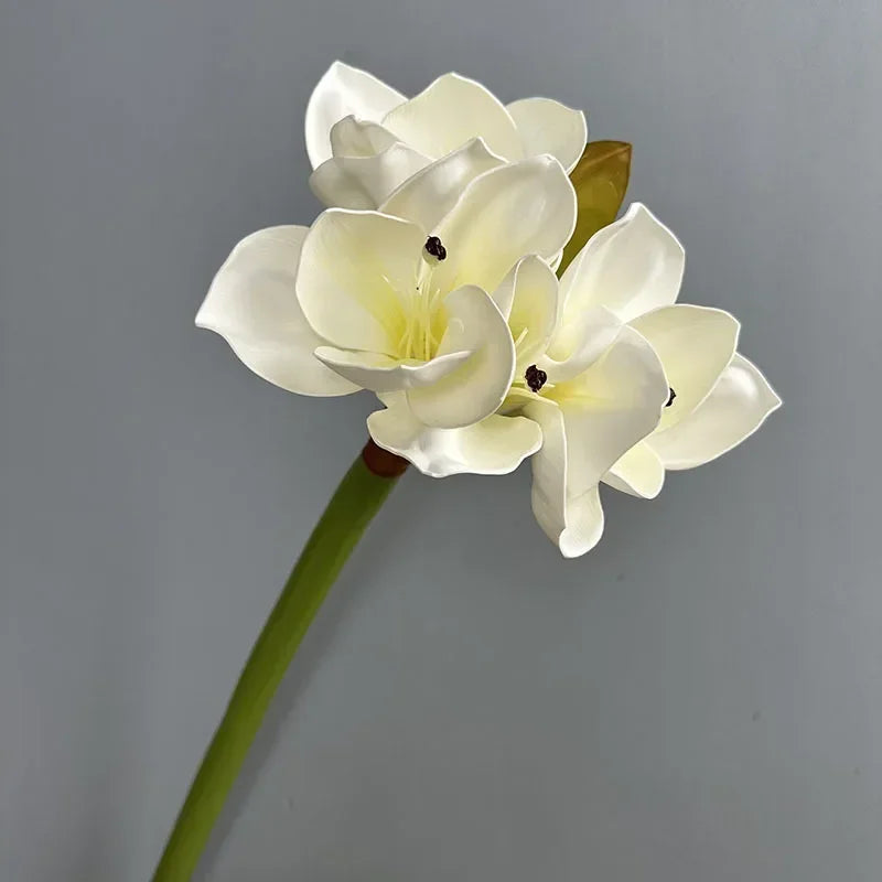 Dining Table Decorative Artificial Flowers Orange Clivias Fake Flower Hotel Decoration Real Touch Simulation Clivia Branch