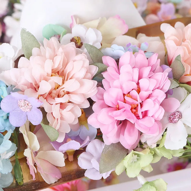 Random Style Mix Artificial Flowers Silk Fake Flowers for Home Decor Wedding Decoration Bride Clothing DIY Craft Gifts Accessory