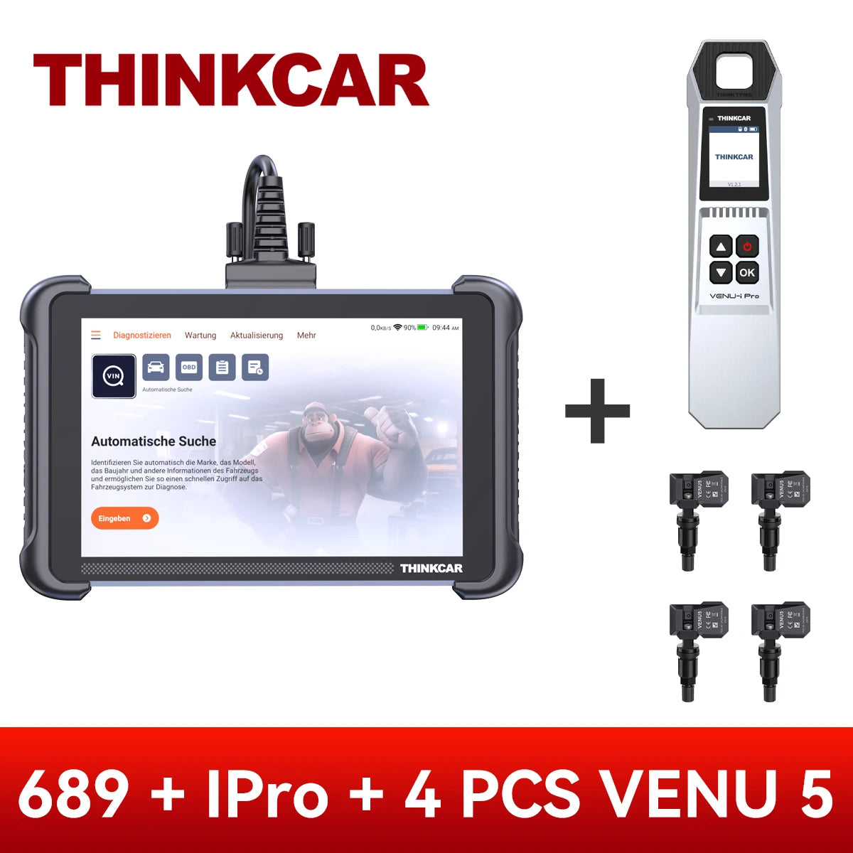 MUCAR THINKSCAN 689 Car Diagnostic Tools CANFD DOIP Bi-directional ECU Coding 34 Resets Life Free Obd2 Scanner Key Programing
