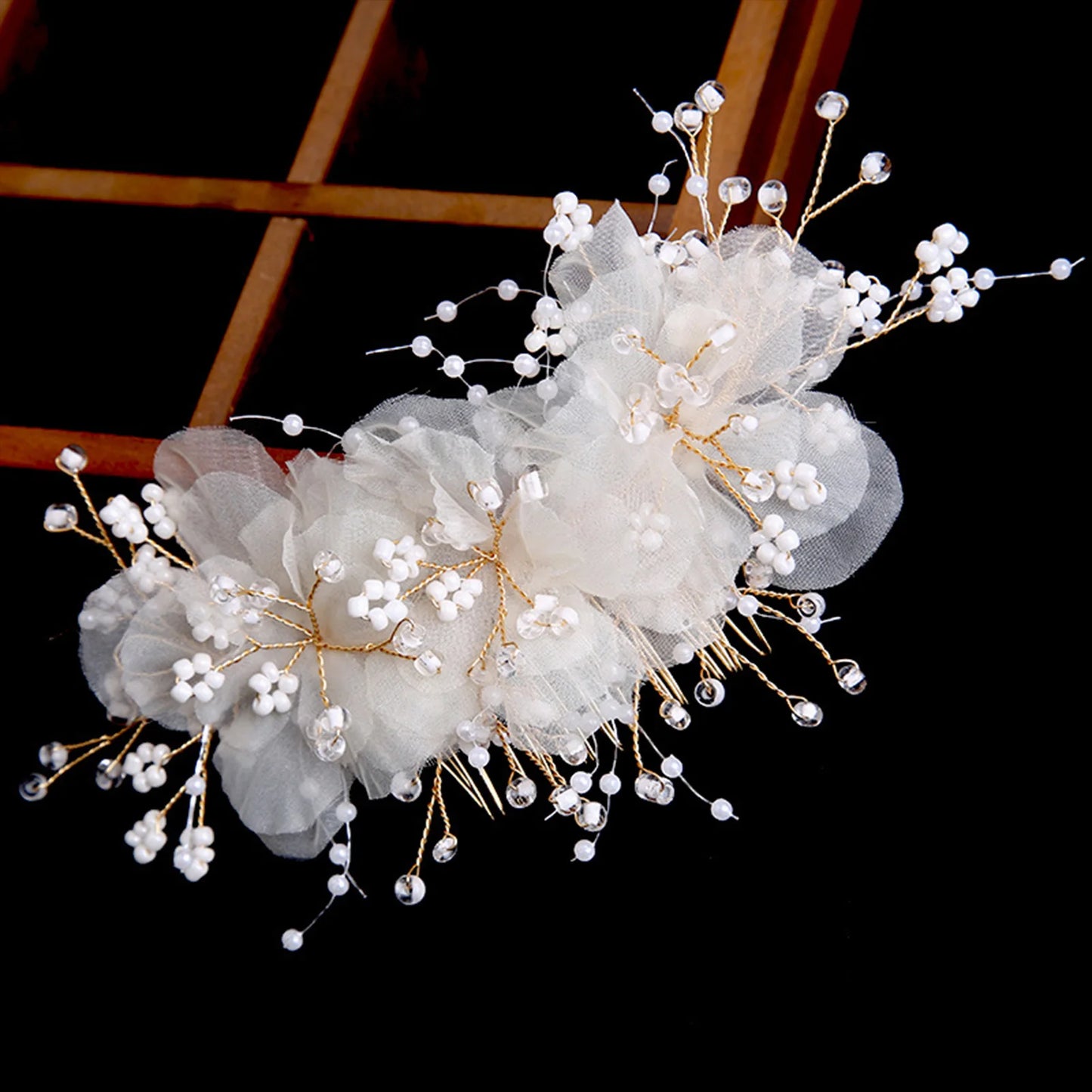 Bridal Headwear Wedding Hair Accessories Flower Headband Wedding Hair Jewelry Prom Hair Vine Gold/Silver Color Flower Tiara ML