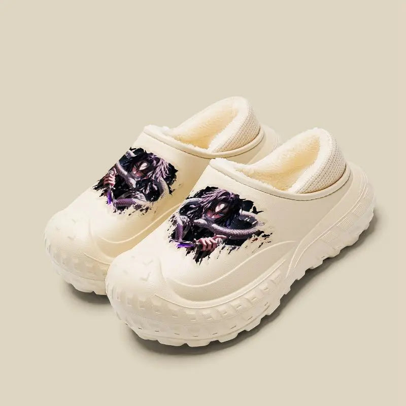 Demon Slayer Tokitou Muichirou Kamado Tanjiro Kochou Shinobu Unisex Winter New Creative Anime Pattern Non-Slip Cotton Slippers
