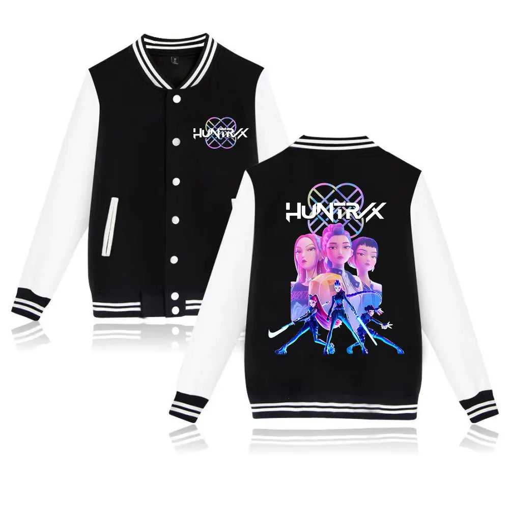 2025 Kpop Demon Hunters Baseball Uniform Jacket New Movie Merch Baseball Jackets Coat