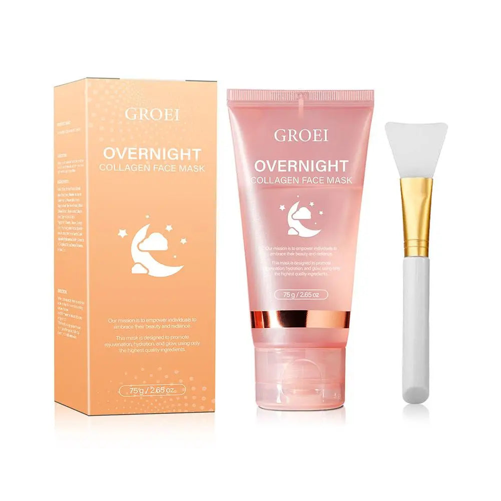 75G Collagen Overnight Wrapping Peel Off Facial Mask Korean Collagen Night Wrapping Mask Deeply Hydrates Night Care Mask Cream