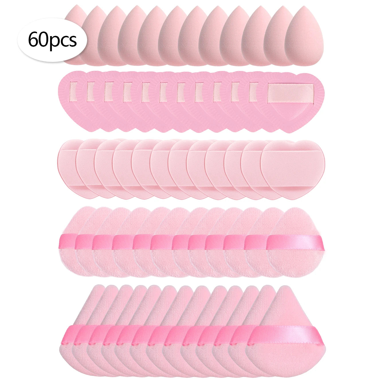 15/30/60 Mini Makeup Sponge Powder Puff Beauty Sponge for Makeup Concealer Liquid Foundation Face Cosmetic Puff Makeup Sponge